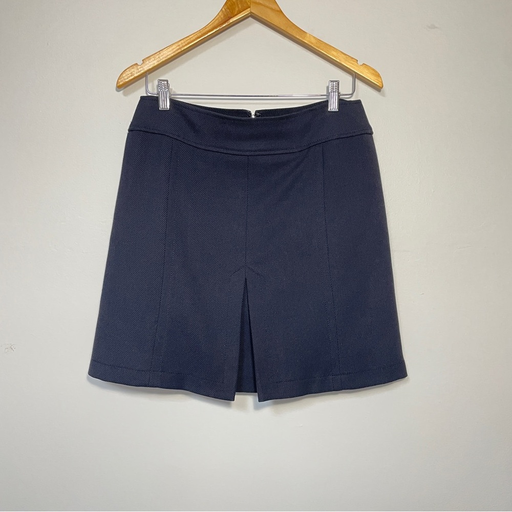 Loft Women's Navy Blue Front Pleated‎ Skirt Size 6 Business Casual Office Preppy